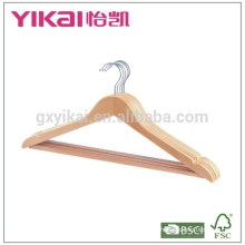 Square bar ,rubber teeth wooden suit clothes hanger